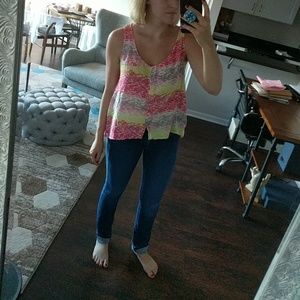 Button up colorful top